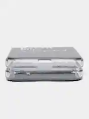Тёмно-коричневый силиконовый чехол на Samsung Galaxy Z Flip 4 / Самсунг Z Flip 4 с рисунком, защита камеры