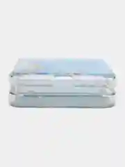 Светло-синий силиконовый чехол на Samsung Galaxy Z Flip 4 / Самсунг Z Flip 4 с рисунком, защита камеры