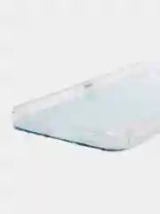 Светло-синий силиконовый чехол на Samsung Galaxy Z Flip 4 / Самсунг Z Flip 4 с рисунком, защита камеры