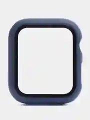 Темно-синий бампер с защитным стеклом и ремешком для Apple Watch 38/40/41/42/44/45/49