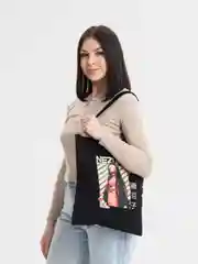 Угольный шоппер-сумка с принтом аниме "Клинок рассекающий демонов"