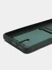 Зеленый чехол Xiaomi Redmi Note 11 Pro / Note 12 Pro, Редми Нот 11 про с карманом для карты