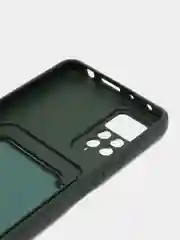Зеленый чехол Xiaomi Redmi Note 11 Pro / Note 12 Pro, Редми Нот 11 про с карманом для карты