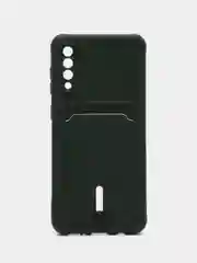 Зеленый чехол Samsung Galaxy, Самсунг Галакси A50 / A50s / A30s, силиконовый, с карманом для карты