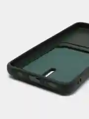 Зеленый чехол Samsung Galaxy, Самсунг Галакси A50 / A50s / A30s, силиконовый, с карманом для карты