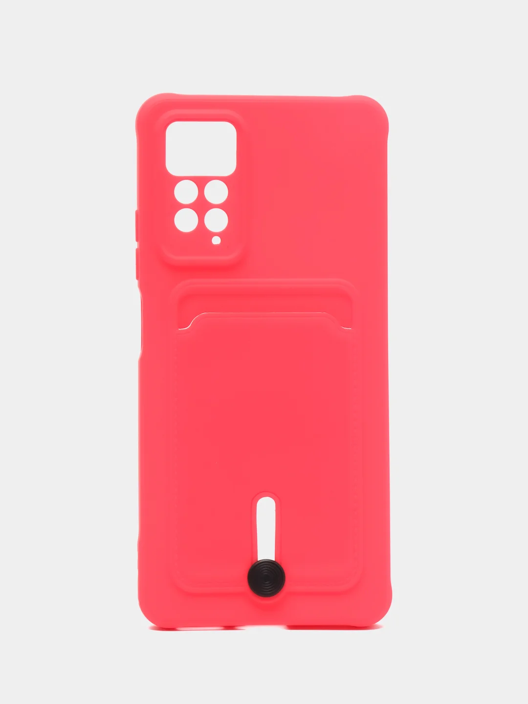 Тёмно-розовый чехол Xiaomi Redmi Note 11 Pro / Note 12 Pro, Редми Нот 11 про с карманом для карты