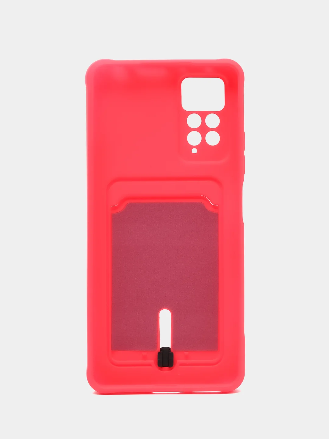 Тёмно-розовый чехол Xiaomi Redmi Note 11 Pro / Note 12 Pro, Редми Нот 11 про с карманом для карты