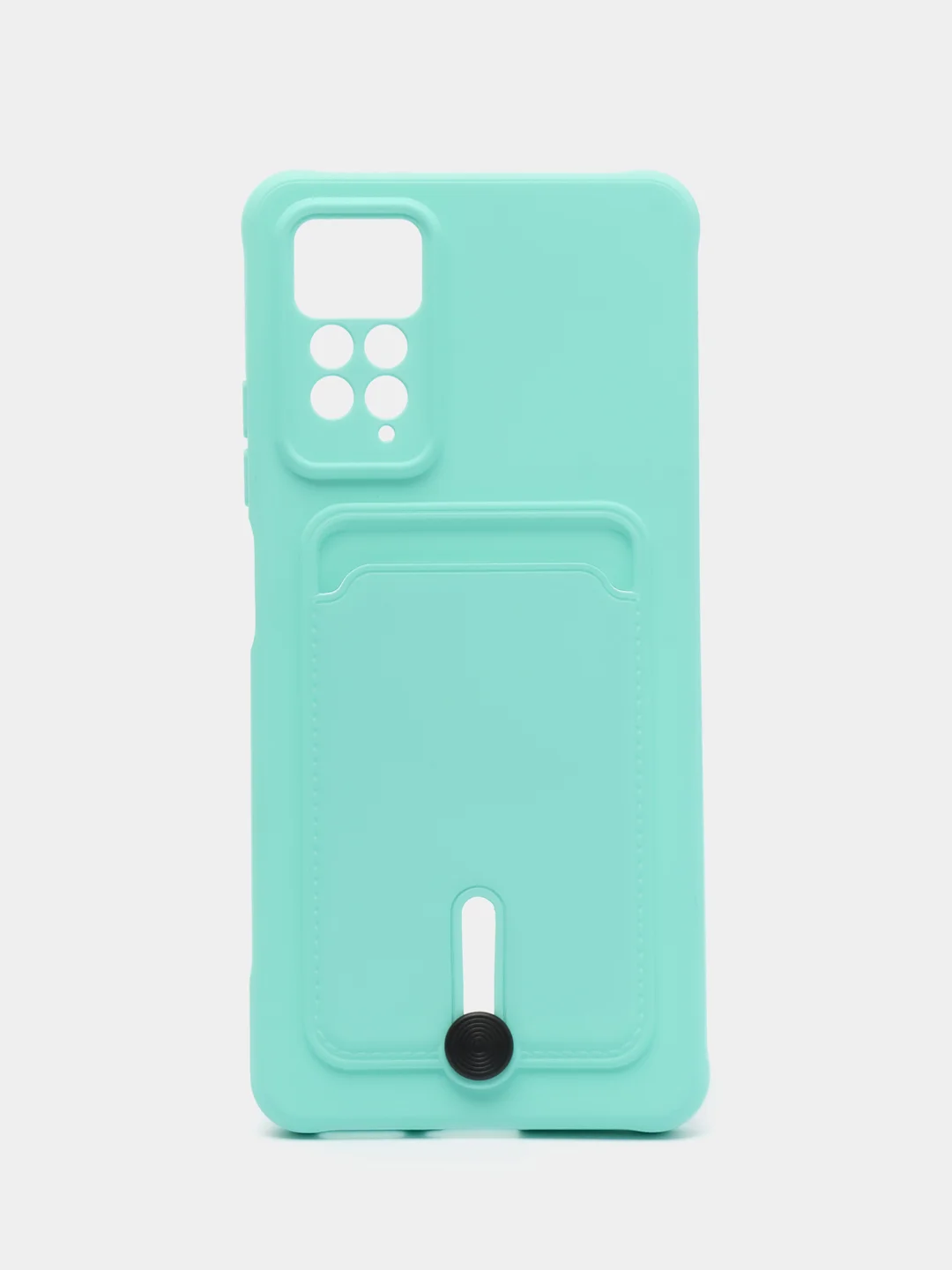 Бирюзовый чехол Xiaomi Redmi Note 11 Pro / Note 12 Pro, Редми Нот 11 про с карманом для карты