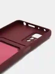 Бордовый чехол Xiaomi Redmi Note 11 Pro / Note 12 Pro, Редми Нот 11 про с карманом для карты
