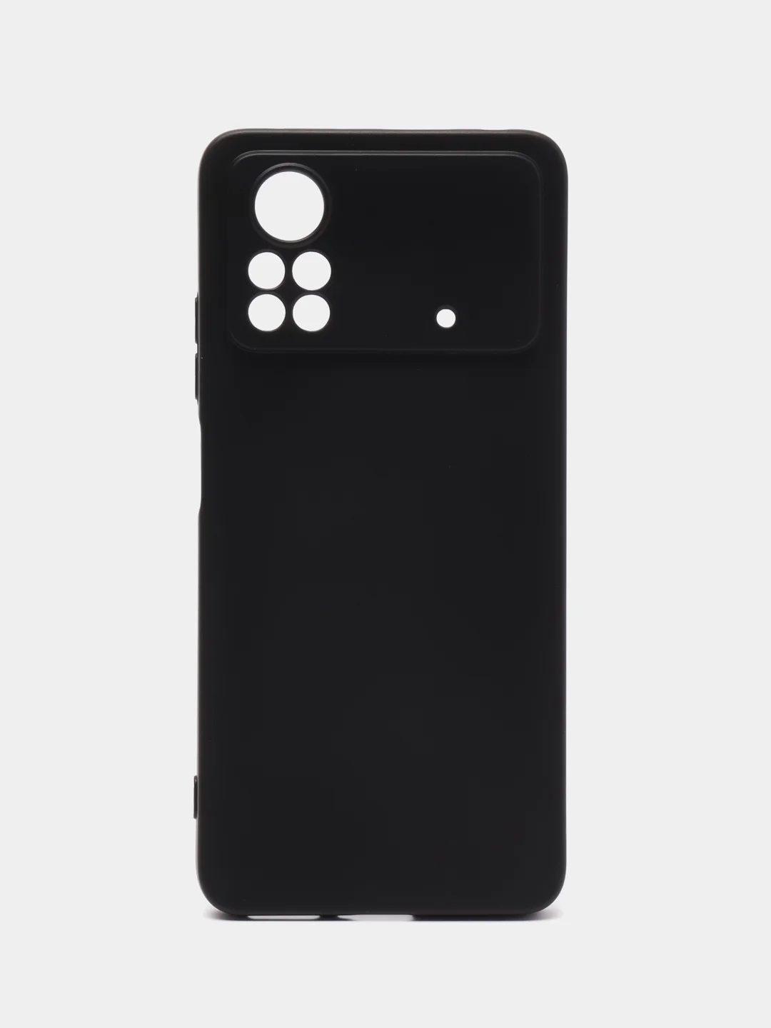 Черный чехол для Xiaomi Poco X4 Pro (Сяоми Поко Х4 Про) черный, силиконовый