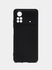 Чехол для Xiaomi Poco X4 Pro (Сяоми Поко Х4 Про) черный, силиконовый