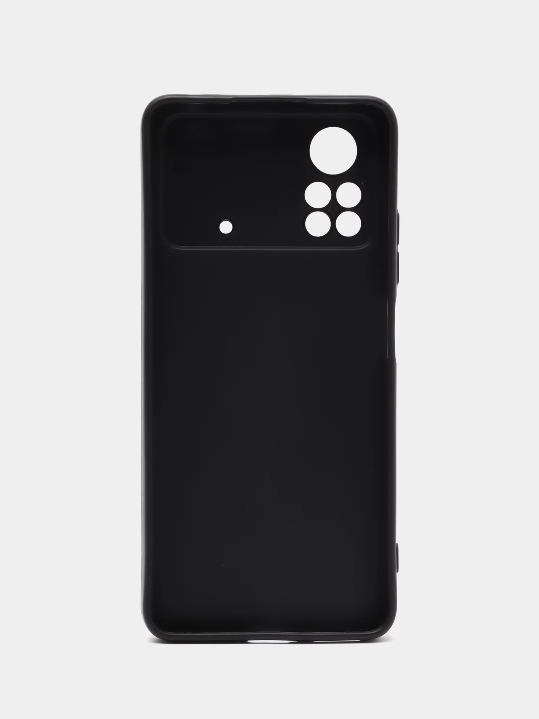 Черный чехол для Xiaomi Poco X4 Pro (Сяоми Поко Х4 Про) черный, силиконовый
