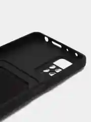 Черный чехол Xiaomi Redmi Note 11 Pro / Note 12 Pro, Редми Нот 11 про с карманом для карты