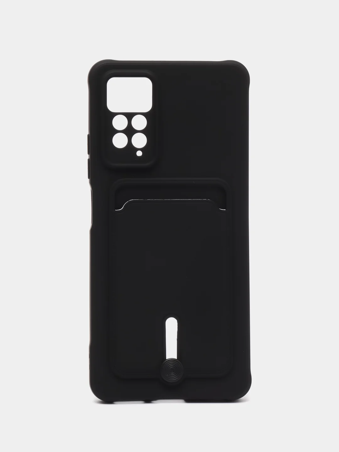 Черный чехол Xiaomi Redmi Note 11 Pro / Note 12 Pro, Редми Нот 11 про с карманом для карты