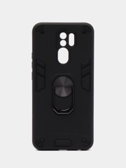Чехол противоударный для Xiaomi Redmi 9 (Сяоми Редми 9), с металлической подставкой