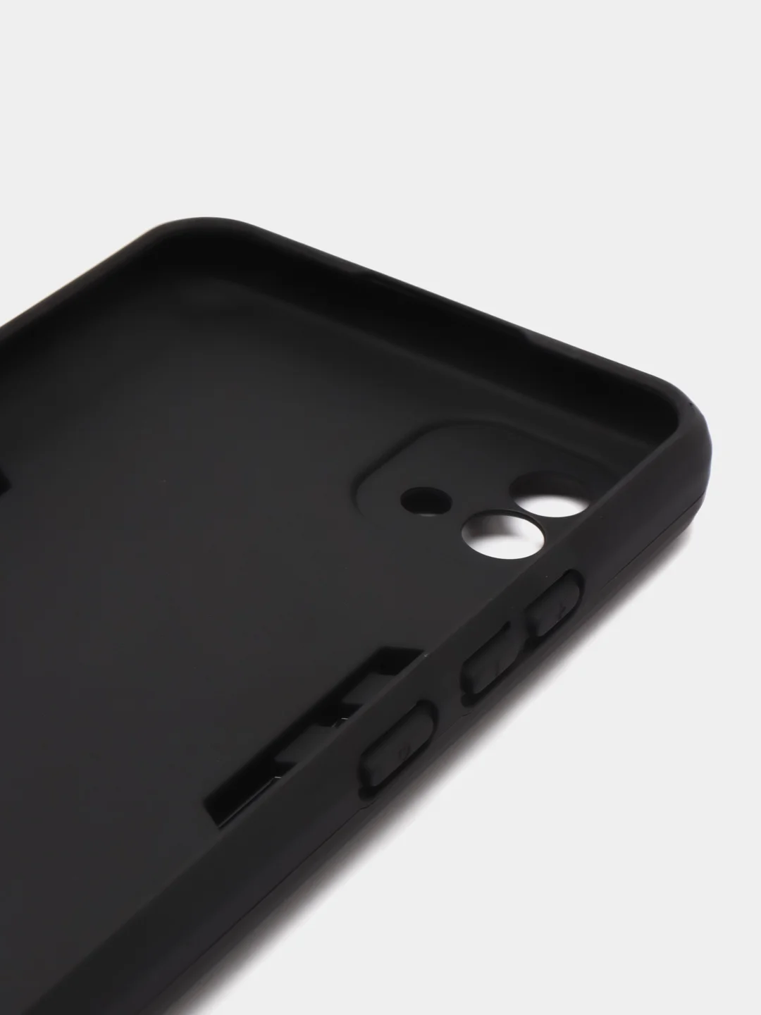 Угольный чехол противоударный для Realme C11 2021 / C20 (Реалми С20), с металлической подставкой