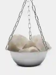 Чаша с кусковой солью, соль глыбовая, потолочное крепление, 2000-2500 гр