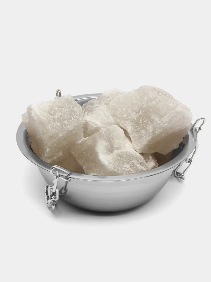 Чаша с кусковой солью, соль глыбовая, потолочное крепление, 2000-2500 гр