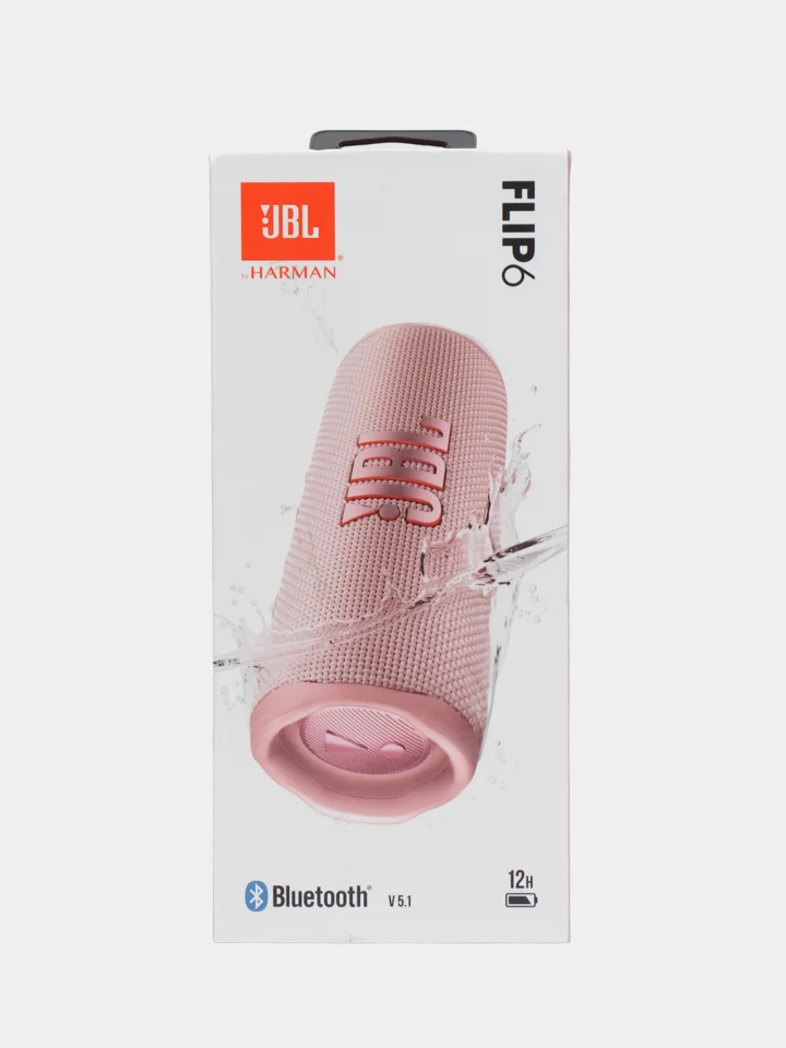 Розовый портативная колонка JBL Flip 6, 30 Вт