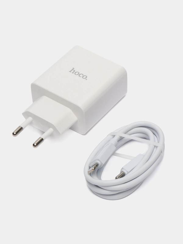 Сетевое зарядное устройство Hoco C108A, два выхода USB-C 35W, PD, QC3.0, PPS, AFC, FCP