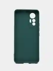 Тёмно-зелёный силиконовый чехол для Xiaomi 12 Lite (Сяоми 12 Лайт), прозрачный