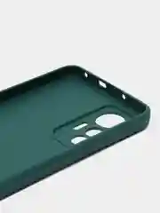 Тёмно-зелёный силиконовый чехол для Xiaomi 12 Lite (Сяоми 12 Лайт), прозрачный