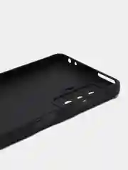 Черный чехол для Xiaomi Poco F4 GT (Поко Ф4 Джити) силиконовый, черный, матовый, с защитой камеры