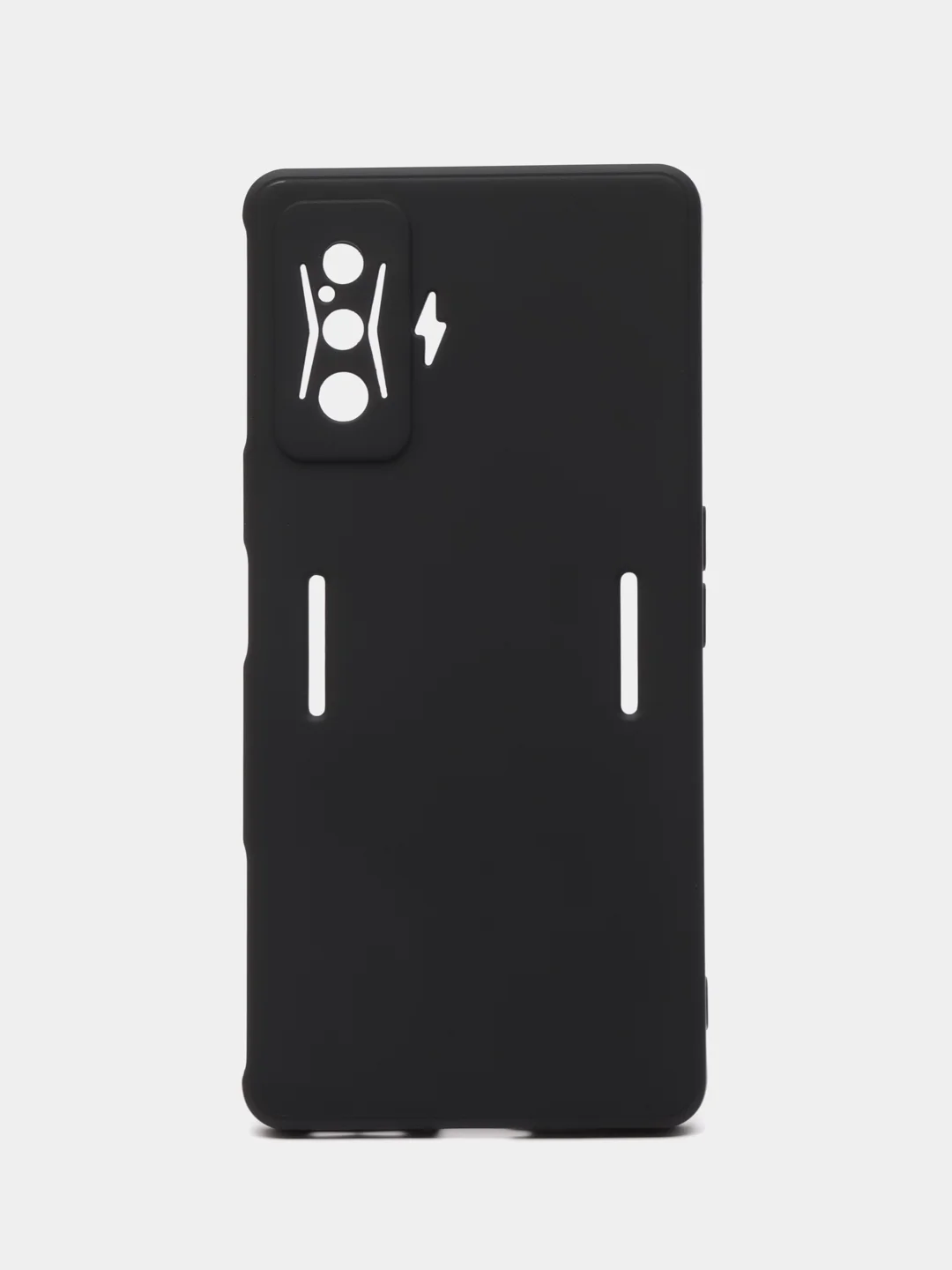 Черный чехол для Xiaomi Poco F4 GT (Поко Ф4 Джити) силиконовый, черный, матовый, с защитой камеры