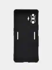 Черный чехол для Xiaomi Poco F4 GT (Поко Ф4 Джити) силиконовый, черный, матовый, с защитой камеры
