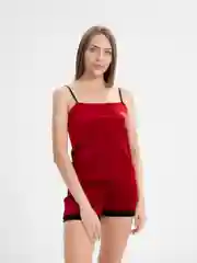 Алый пижама велюровая, 4 предмета