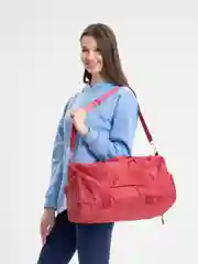 Красный сумка дорожная, через плечо, объемная