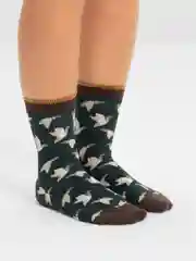 Лесной зеленый носки с принтом "Cool", унисекс