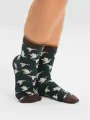 Лесной зеленый носки с принтом "Cool", унисекс