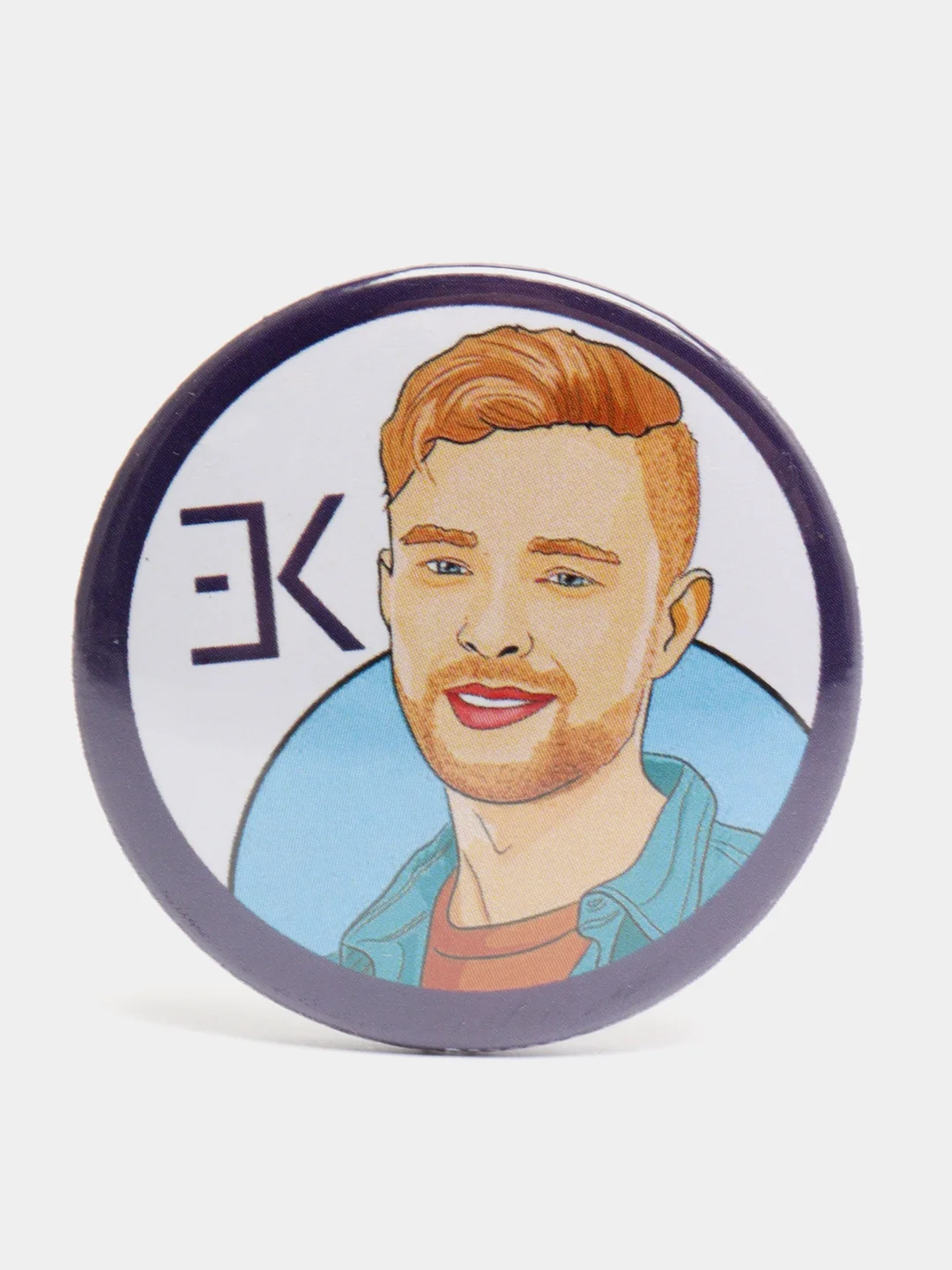 Темно-синий значок "Егор Крид", 37 мм