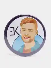 Темно-синий значок "Егор Крид", 37 мм