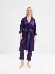 Фиолетовый домашний пижамный комплект, 4 предмета