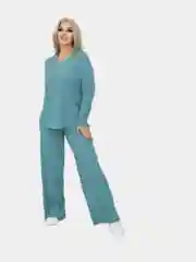 Бирюзовый костюм женский, спортивный
