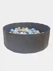 Серый сухой бассейн, складной, 85 х 30 см без шариков