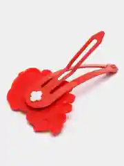 Красный детские заколки для волос "Единорог", 2 штуки