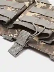 Серый подсумок тактический на 3 магазина