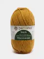 Горчичный пряжа Пехорка Носочная 50% шерсть, 50% акрил 100г, 200м