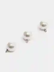 Серебряный подвеска из искусственного жемчуга, 10 штук