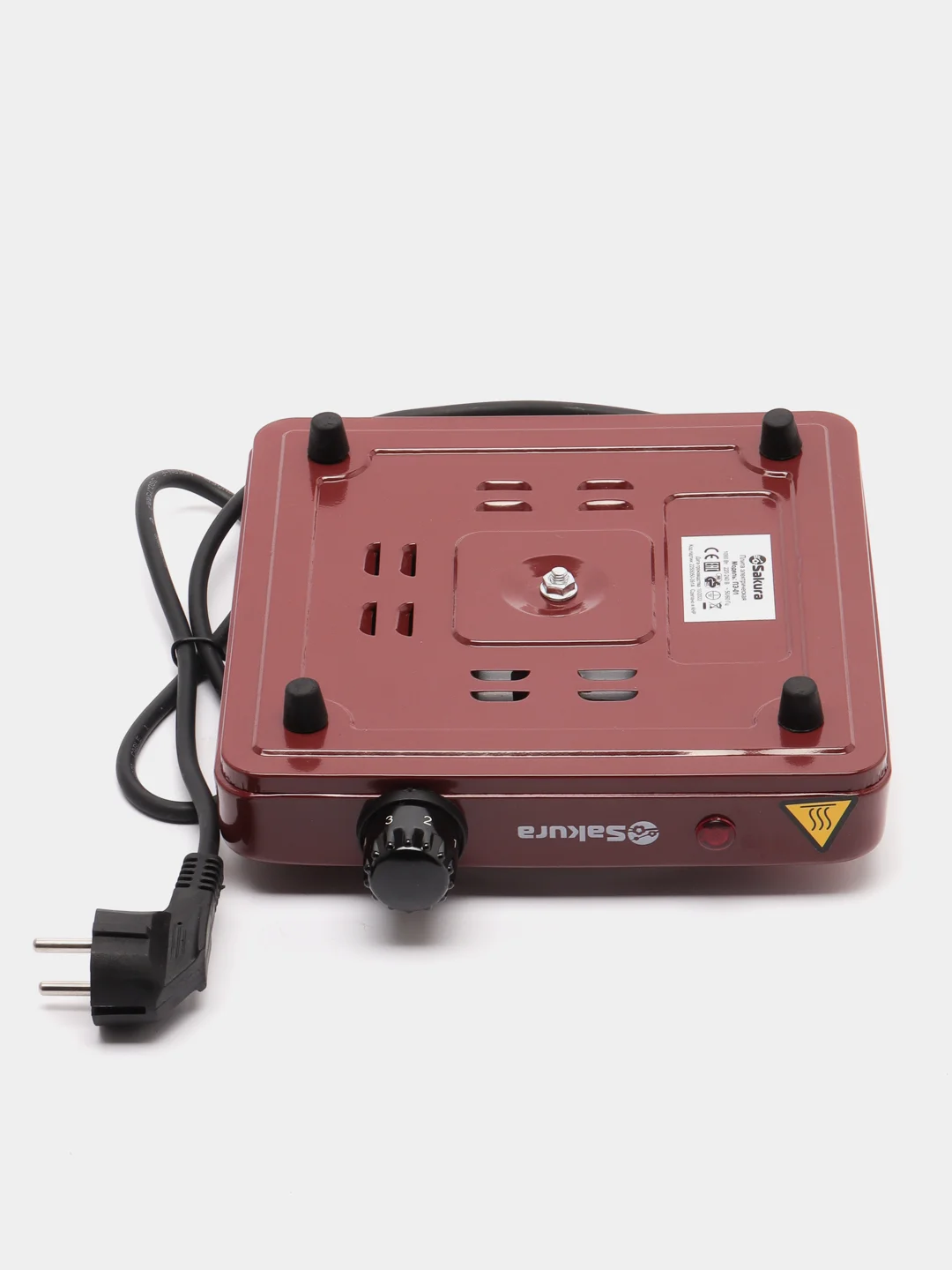 Коричневый плитка электрическая Sakura ПЭ-01BR, 1000 Вт