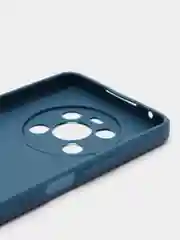 Синий чехол BROSCORP для Honor X9 матовый, силиконовый, тонкий, бортик вокруг камер