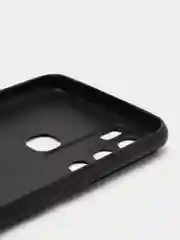 Черный чехол матовый силиконовый BROSCORP для Infinix Hot 12i, бортик вокруг камер
