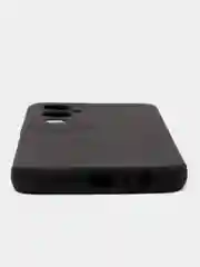 Черный чехол для Tecno Pova 4 Pro матовый BROSCORP силиконовый, тонкий, бортик вокруг камер