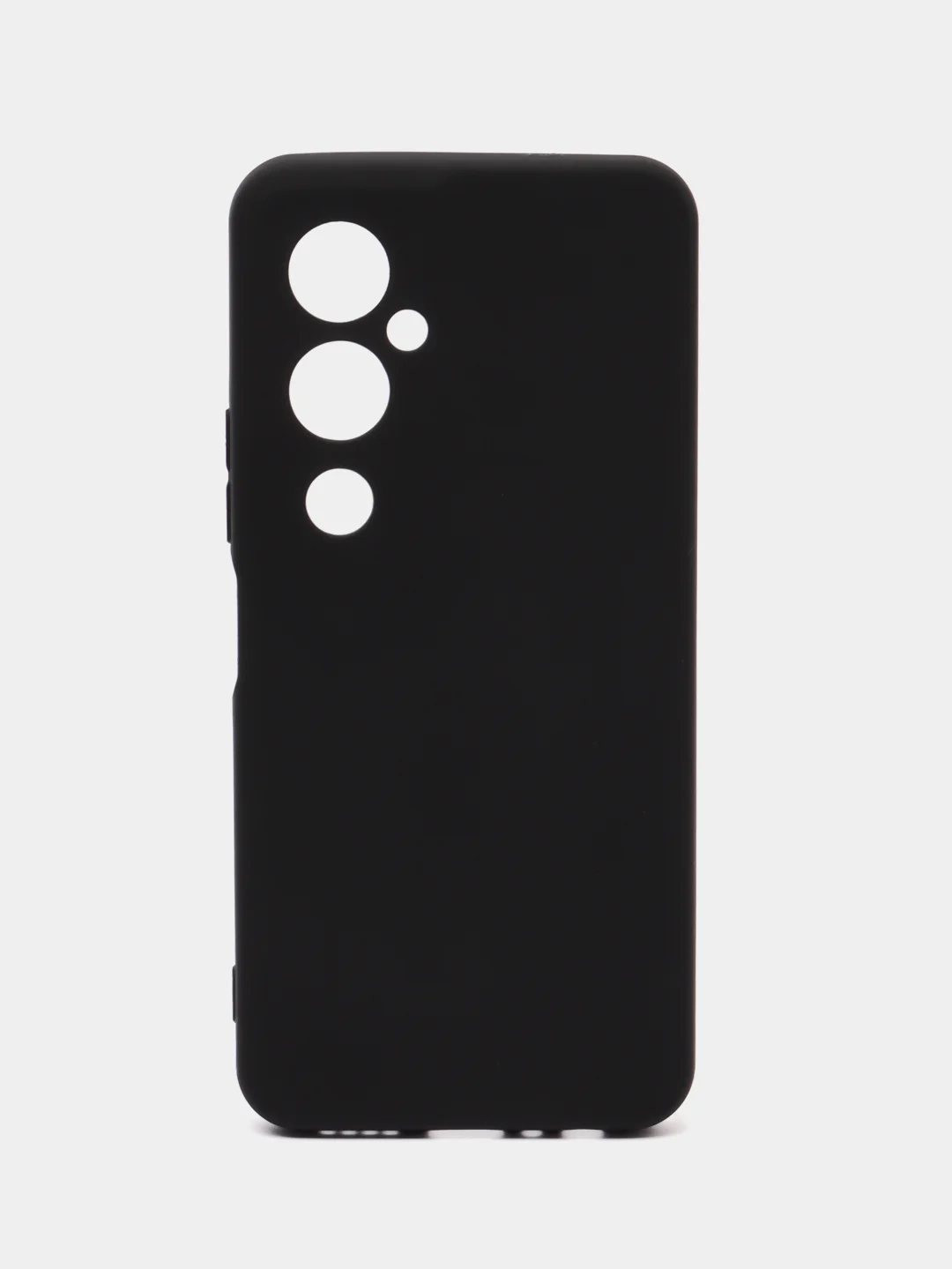 Черный чехол для Tecno Pova 4 Pro матовый BROSCORP силиконовый, тонкий, бортик вокруг камер
