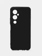 Черный чехол для Tecno Pova 4 Pro матовый BROSCORP силиконовый, тонкий, бортик вокруг камер