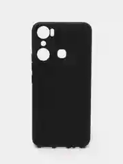 Черный чехол BROSCORP для Infinix Hot 20i, матовый, силиконовый, тонкий, бортик вокруг камер