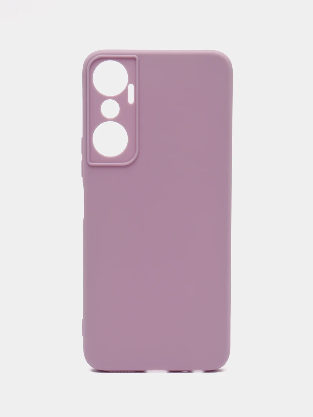 Фиолетовый чехол для Infinix Hot 20 матовый BROSCORP силиконовый тонкий с защитой камер